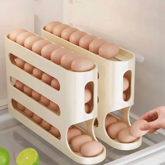 Automatic Rolling Egg Rack for Fridge Egg Storage