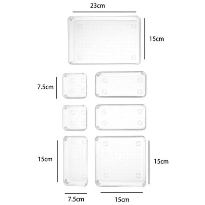 7PCS Desk Bathroom & Bedroom Drawer Organizers
