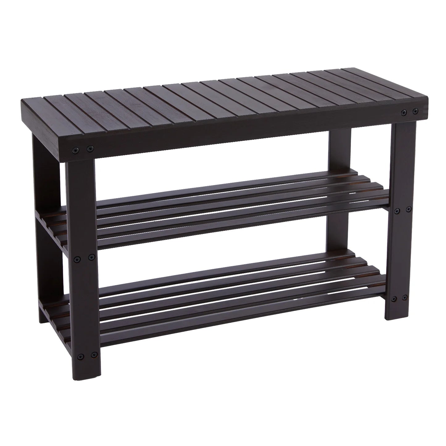 3-Tier Bamboo Entryway Bench w/Storage