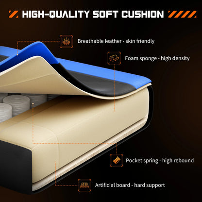 Gaming Chair Adjustable Swivel with Headrest & Lumbar Support