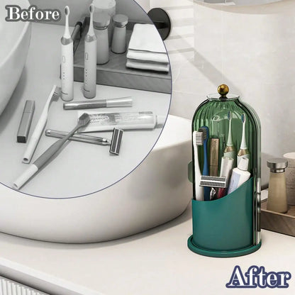 Rotating Electric Dustproof Toothbrush & Toothpaste Holder