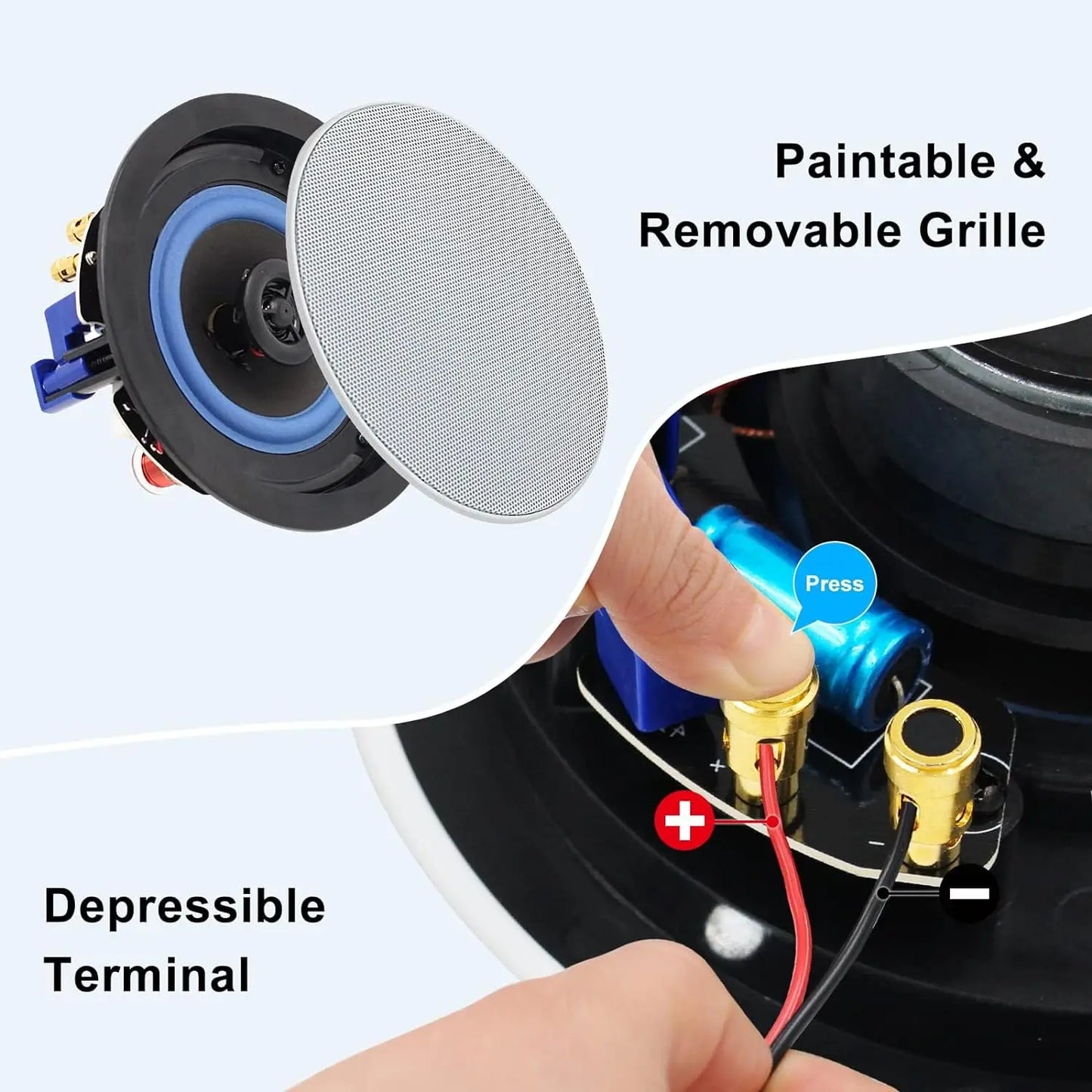 4 Flush Mount Ceiling Speakers For Home Theater