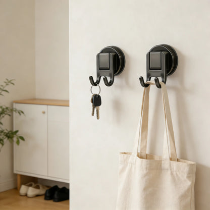 Double Hook Suction Cup No Drill Wall Hooks