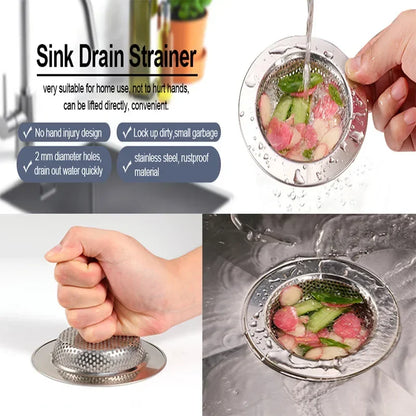 1 or 2 Kitchen Sink Stainless Steel Mesh Drain Filter