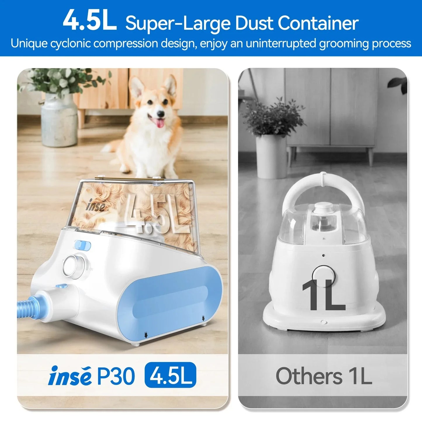 Dog Vacuum Grooming Kits with Pet Clipper