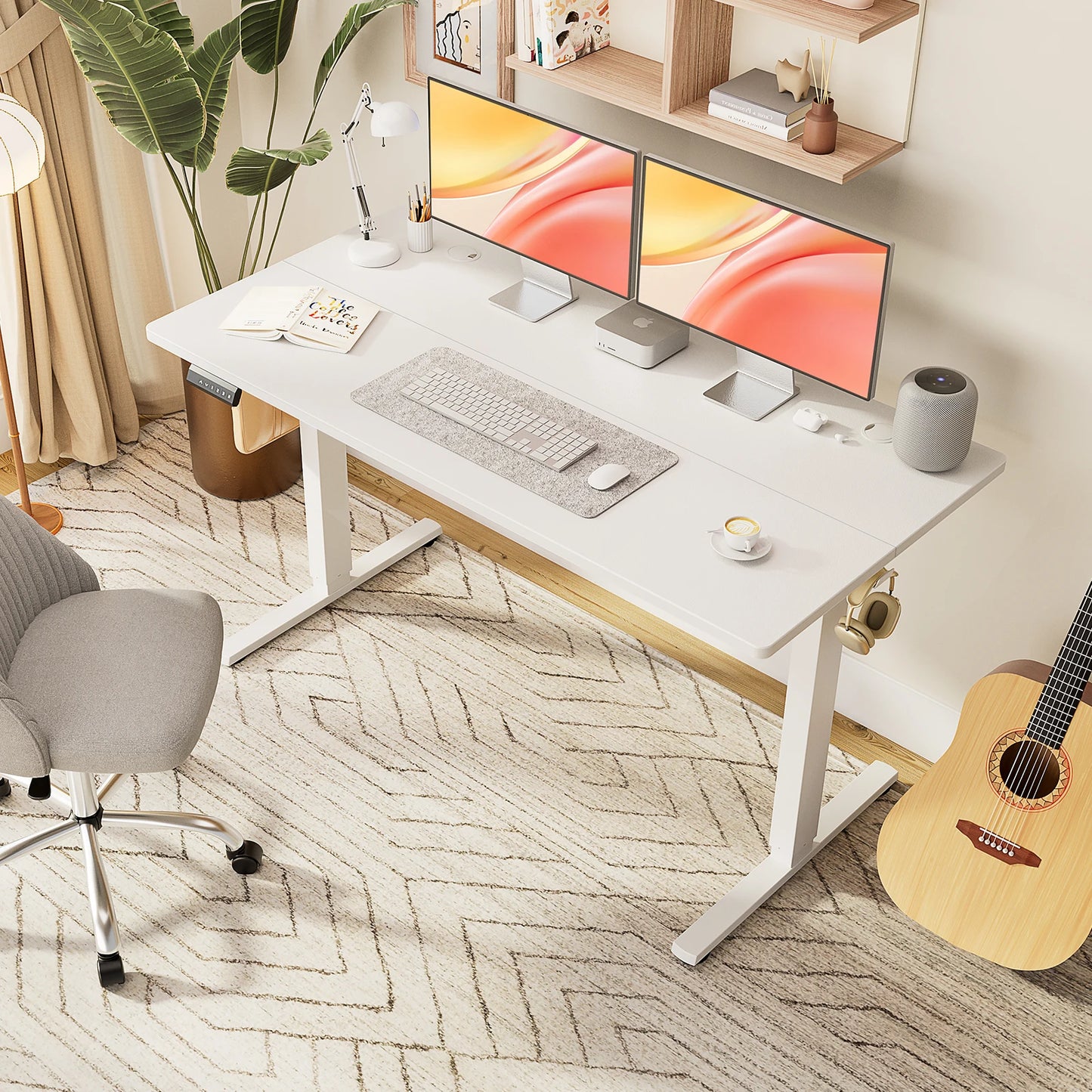 Electric Standing Desk, Height Adjustable 55x24"