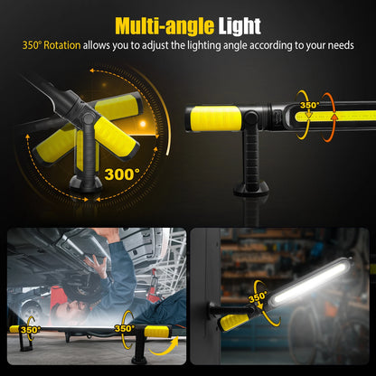 Dual Work Lights, Rechargeable, w/Underhood Mounts