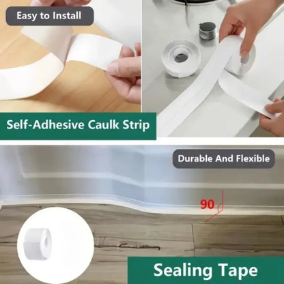 Shower, Sink, Bathroom &  Kitchen PVC Adhesive Sealing Strips