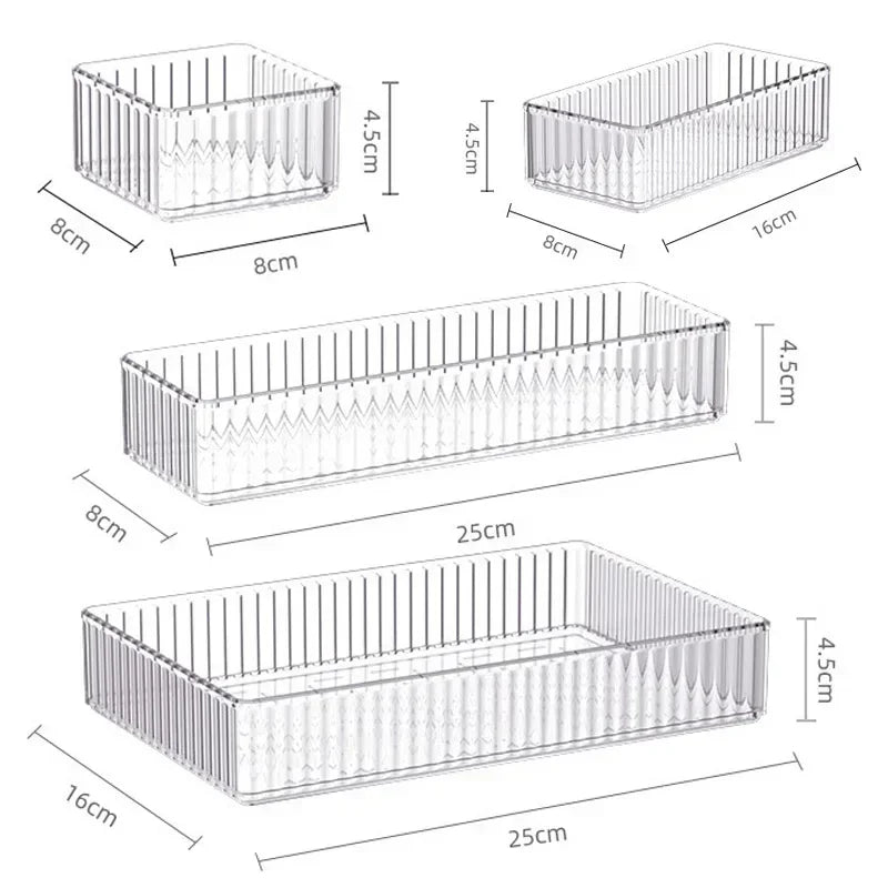 7PCS Desk Bathroom & Bedroom Drawer Organizers