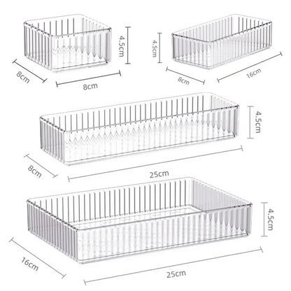 7PCS Desk Bathroom & Bedroom Drawer Organizers