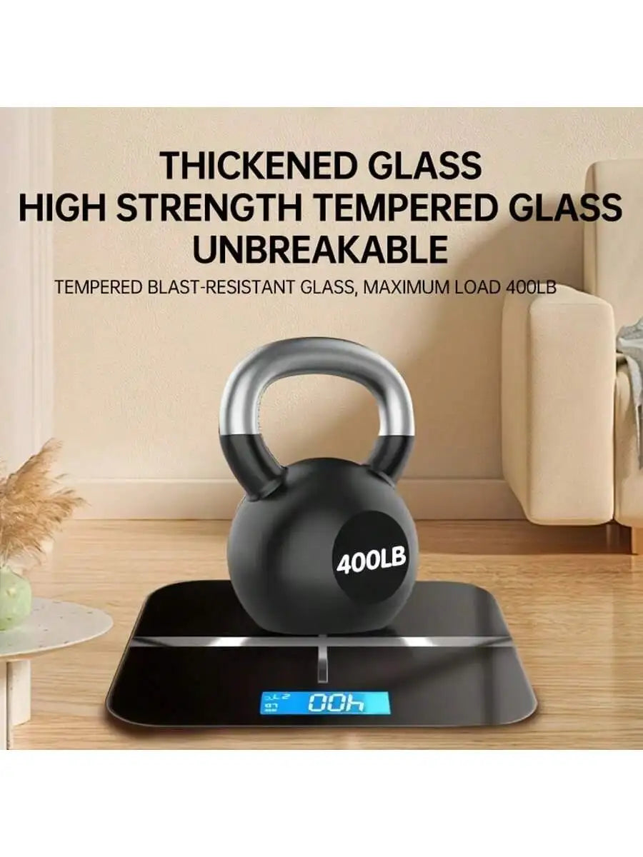 Body Fat Bathroom Scale with Tempered Glass 390 lbs Capacity