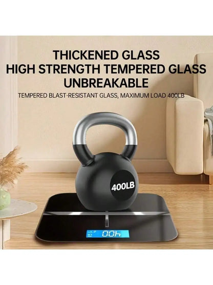 Body Fat Bathroom Scale with Tempered Glass 390 lbs Capacity