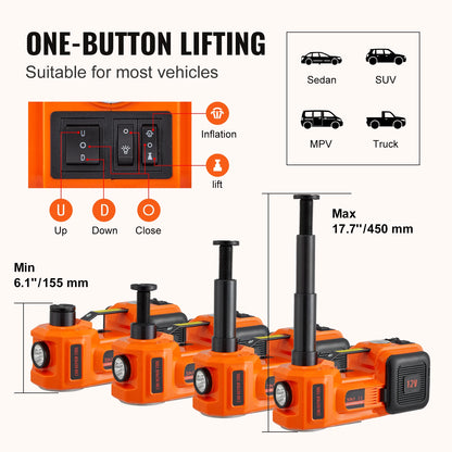 5T Electric Hydraulic Jack with Electric Impact Wrench