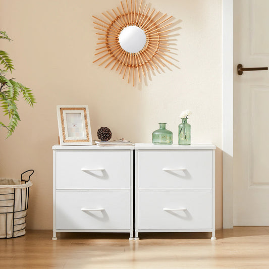 Set of 2 Bedside Nightstand w/2 Drawers