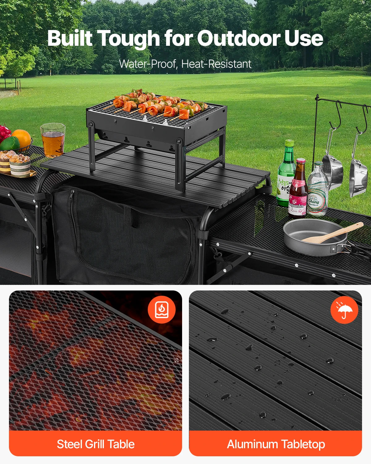 Camping Kitchen Table  with Carrying Bag,