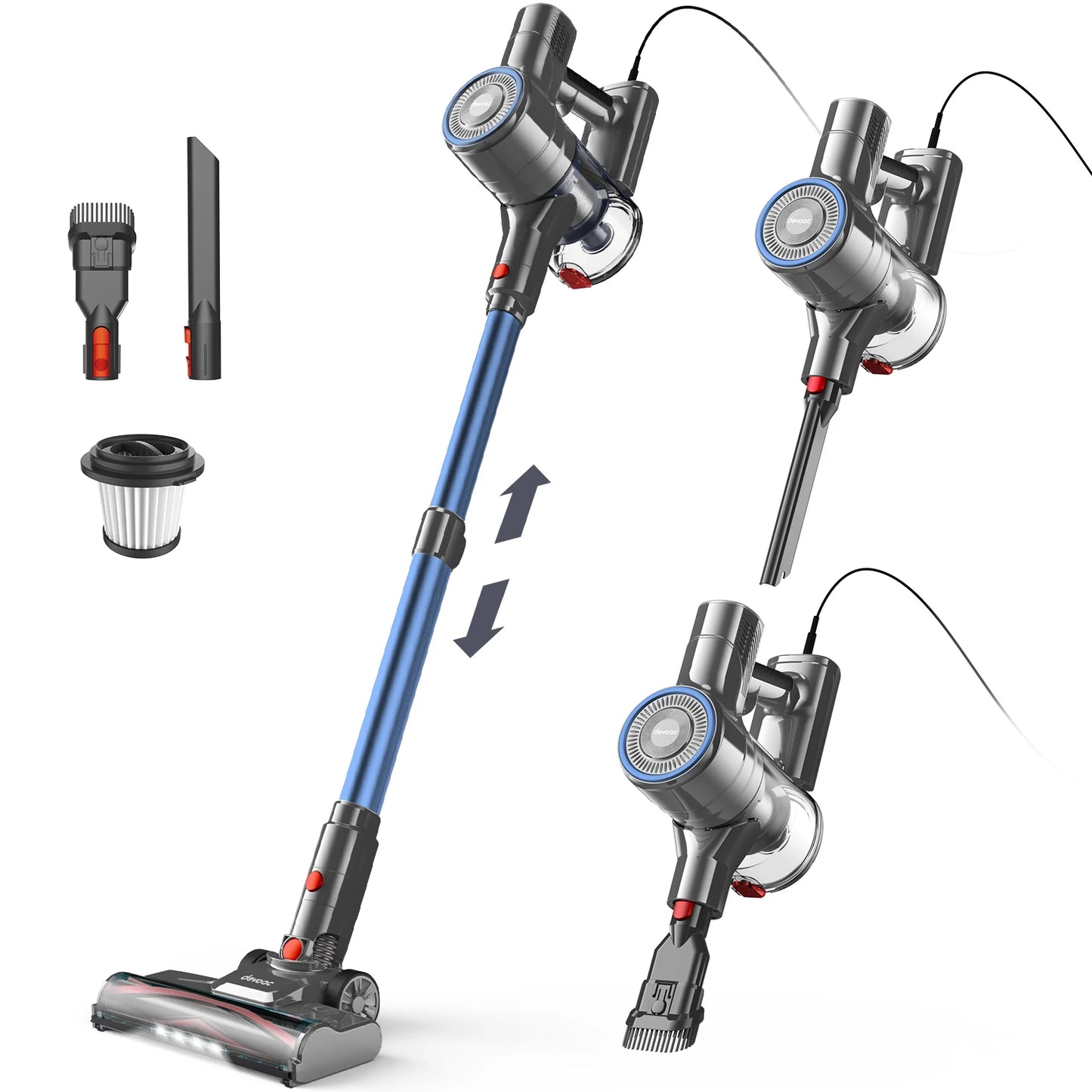 Corded Free-Stand Vacuum Cleaner for Carpet, Pet Hair