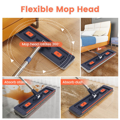 Floor Washing Mop. Mop Bucket Separates Clean and Dirty Water