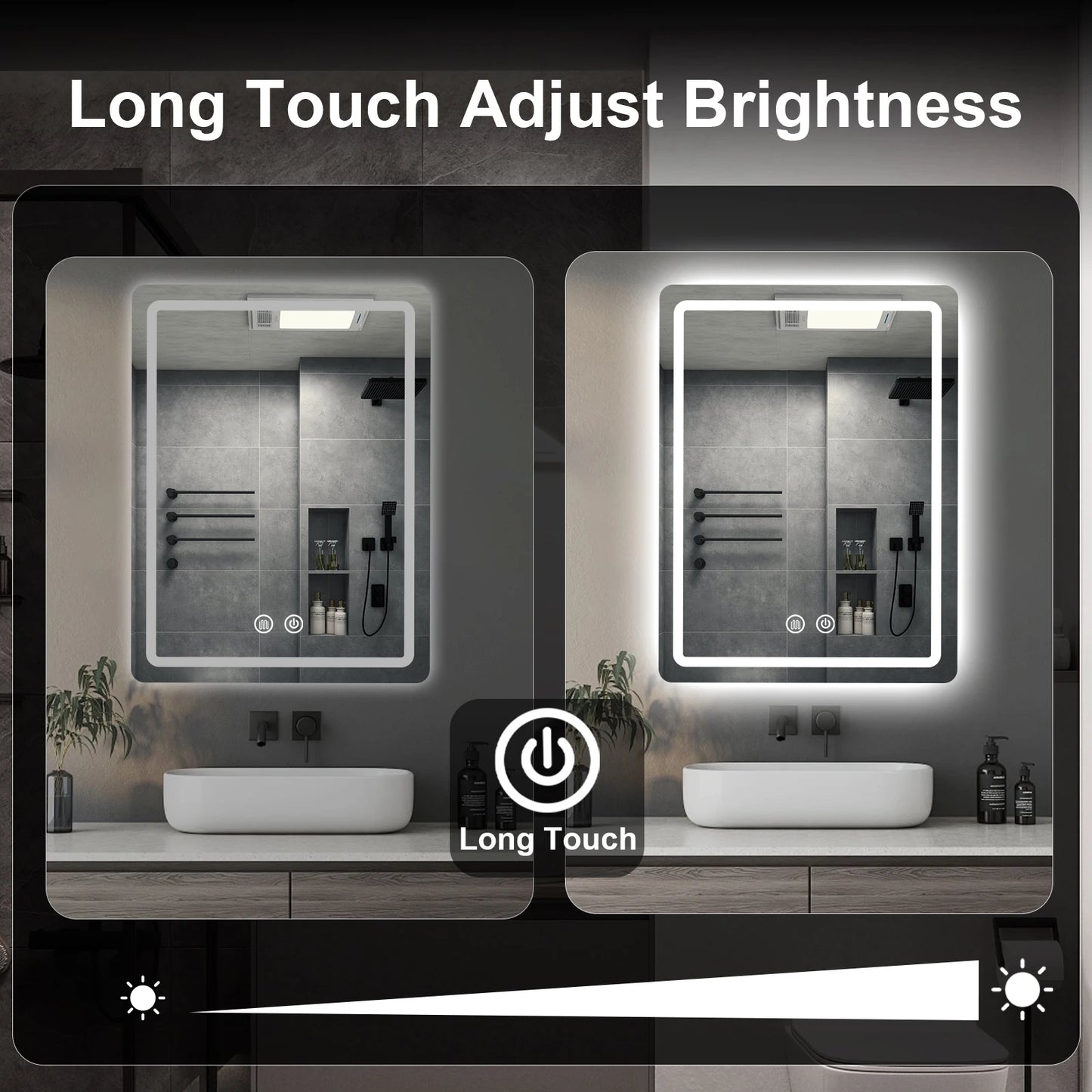 Backlit 20x28" Bathroom Vanity Mirror