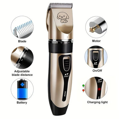 Pet Hair Trimmer Kit for Dogs and Cats