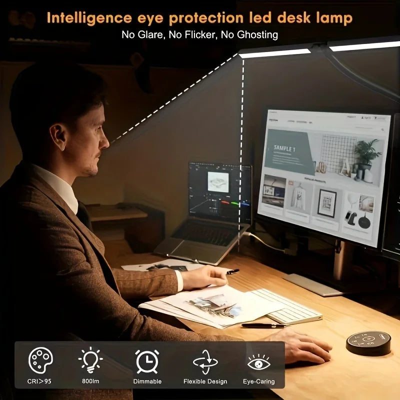 LED Desk Lamp for Home Office w/ Dimmer