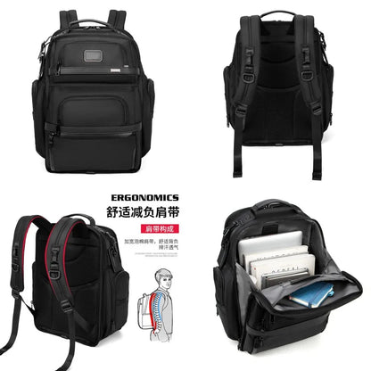 Black Multi-Pocket Business Laptop Backpack