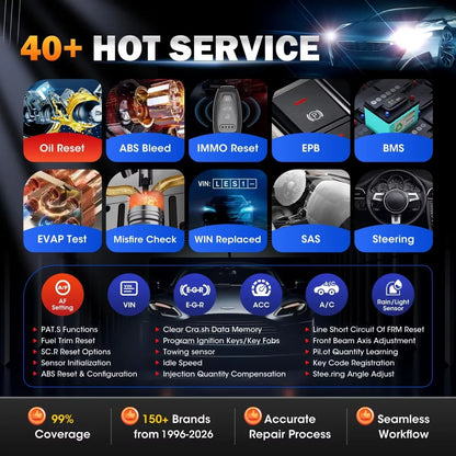 Autel MaxiCOM 8 Inch Diagnostic Tool 40+ Services