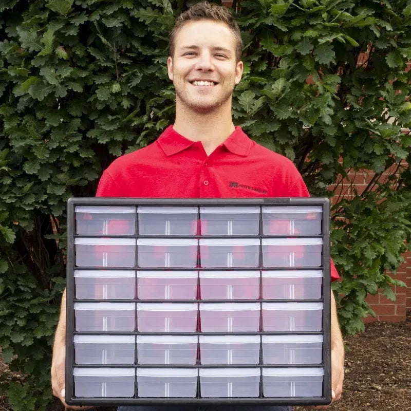 24-Drawer Storage Cabinet for Garage Organization