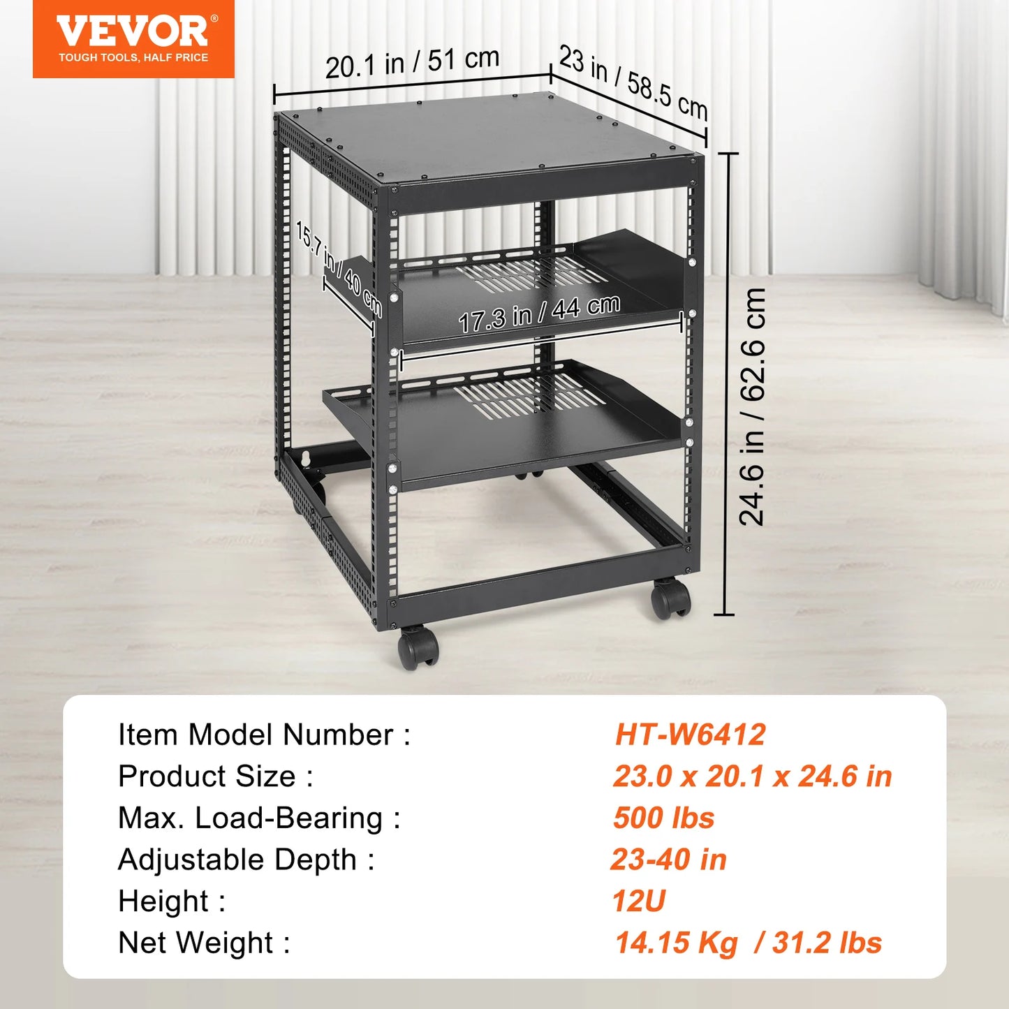 Open Frame Server Rack, Floor Standing or Wall Mounted