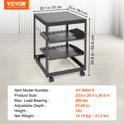 Open Frame Server Rack, Floor Standing or Wall Mounted