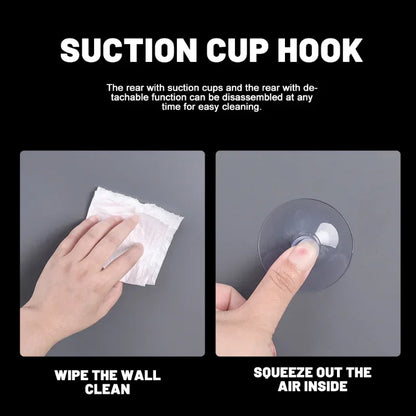 5-20 Piece Clear Suction Cup Wall Hooks