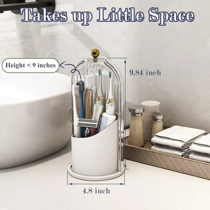 Rotating Electric Dustproof Toothbrush & Toothpaste Holder