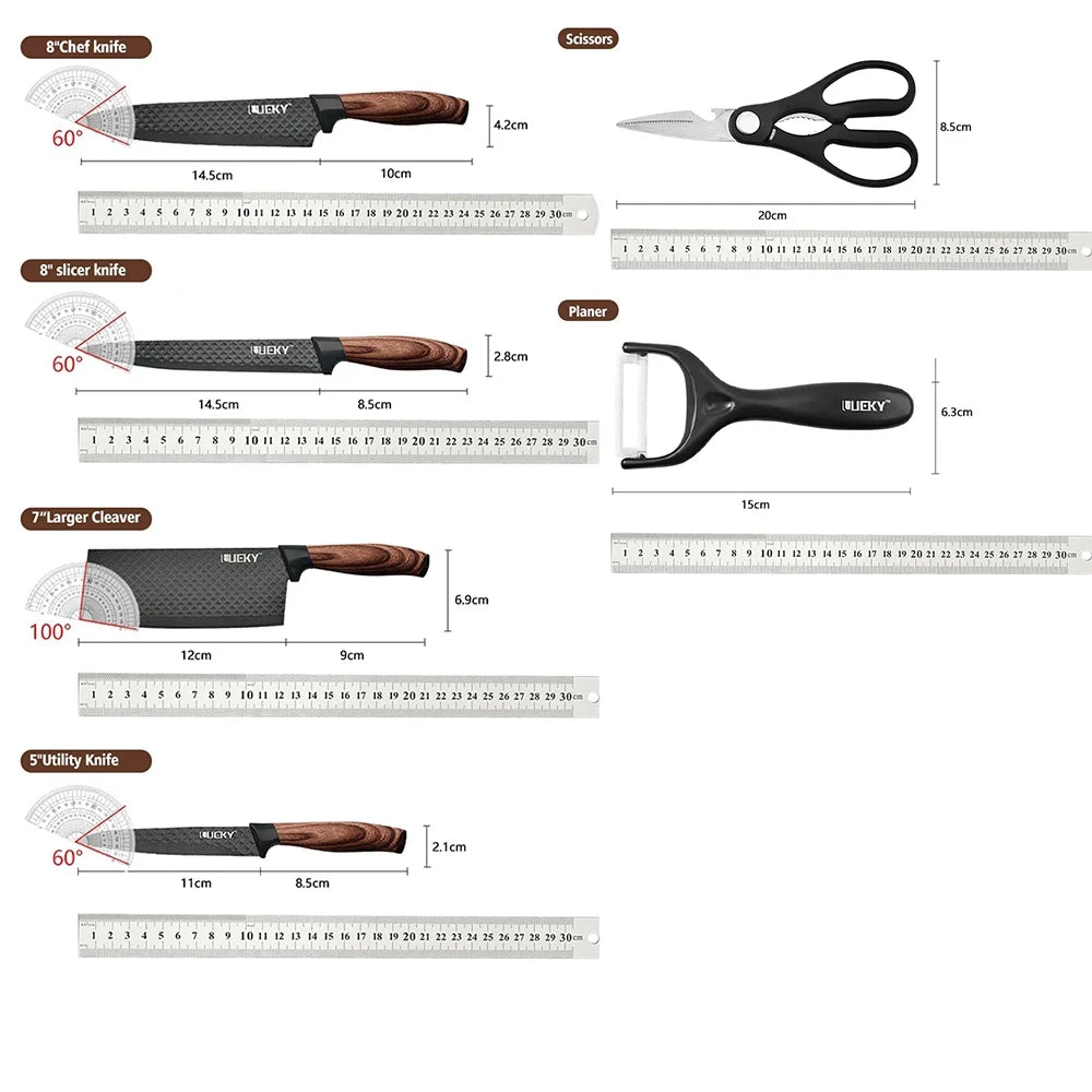 6-Piece Stainless Steel Kitchen Knife Set