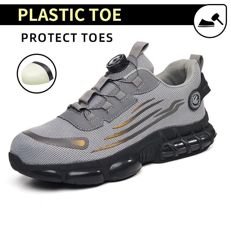 Steel Toe Outdoor Work Shoes. Shock Absorption Running Shoes