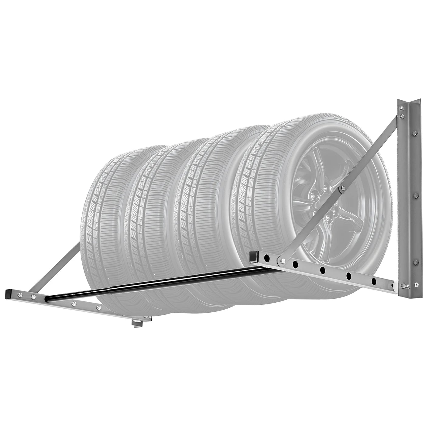 Wall Mounted Folding Tire Rack, 32" - 48" Adjustable