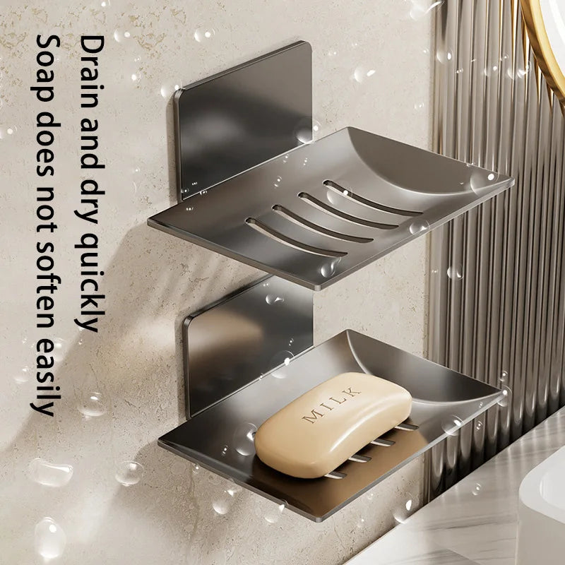 Wall Mounted Black Carbon Steel Soap Dish
