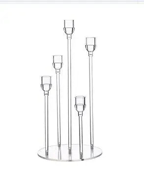 10pcs Acrylic 5 Arm Candle Holder