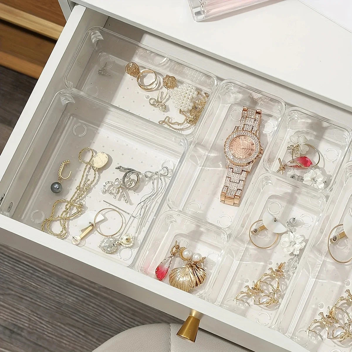 7PCS Desk Bathroom & Bedroom Drawer Organizers