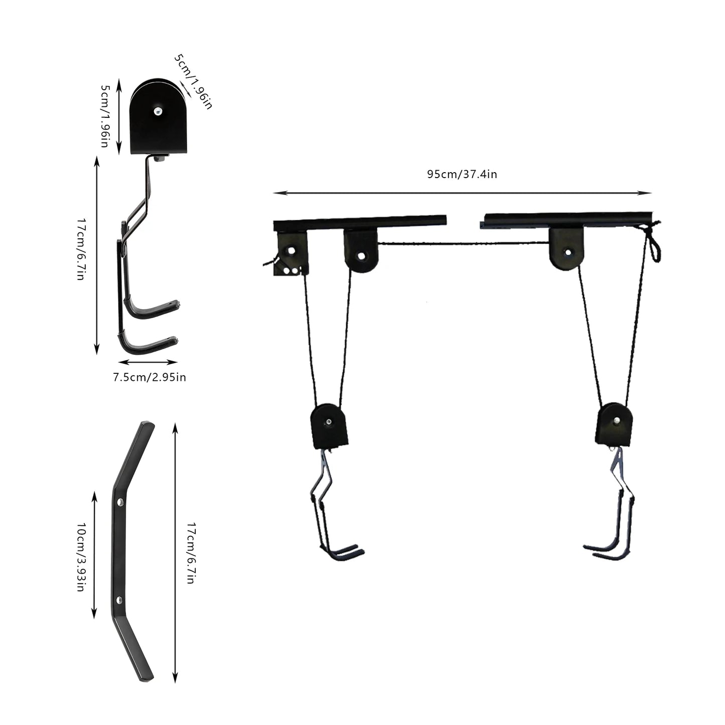 Bike Hoist, Ceiling Mount Retractable Storage