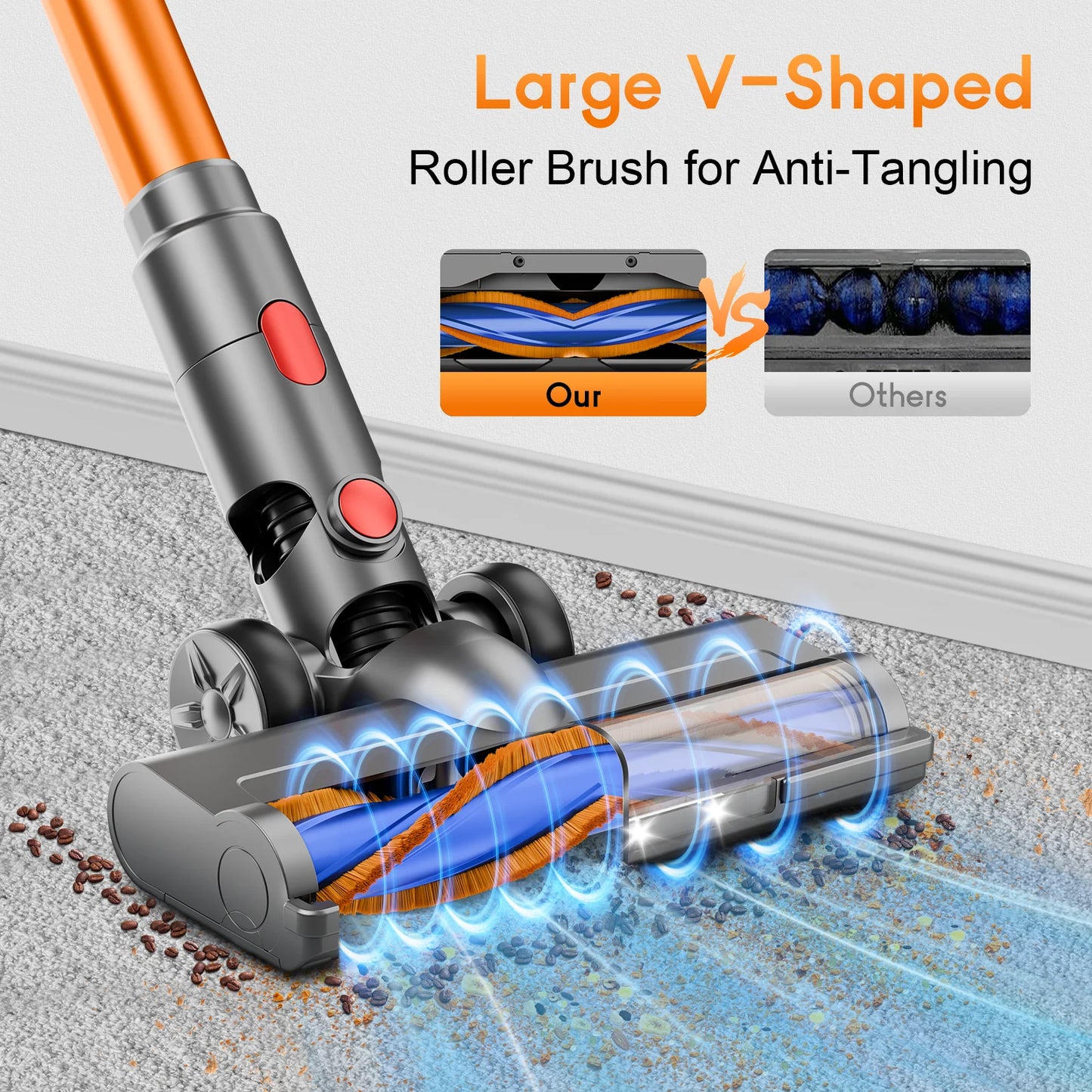 Cordless Handheld Vacuum Cleaner with High Power Suction, Wet and Dry