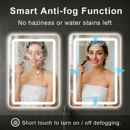 Backlit 20x28" Bathroom Vanity Mirror