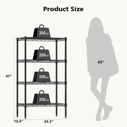3-5 Tier Metal Wire Adjustable Storage Shelves