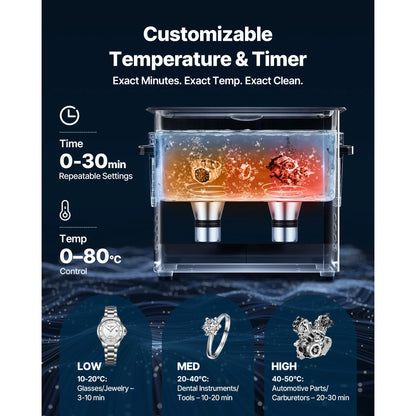 6L /10L Stainless Steel Ultrasonic Cleaner for Jewelry & Coins
