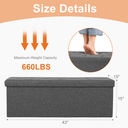 Living Room Hidden Storage Footstool