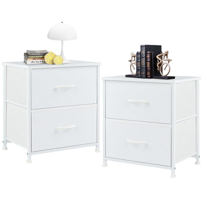 Set of 2 Bedside Nightstand w/2 Drawers