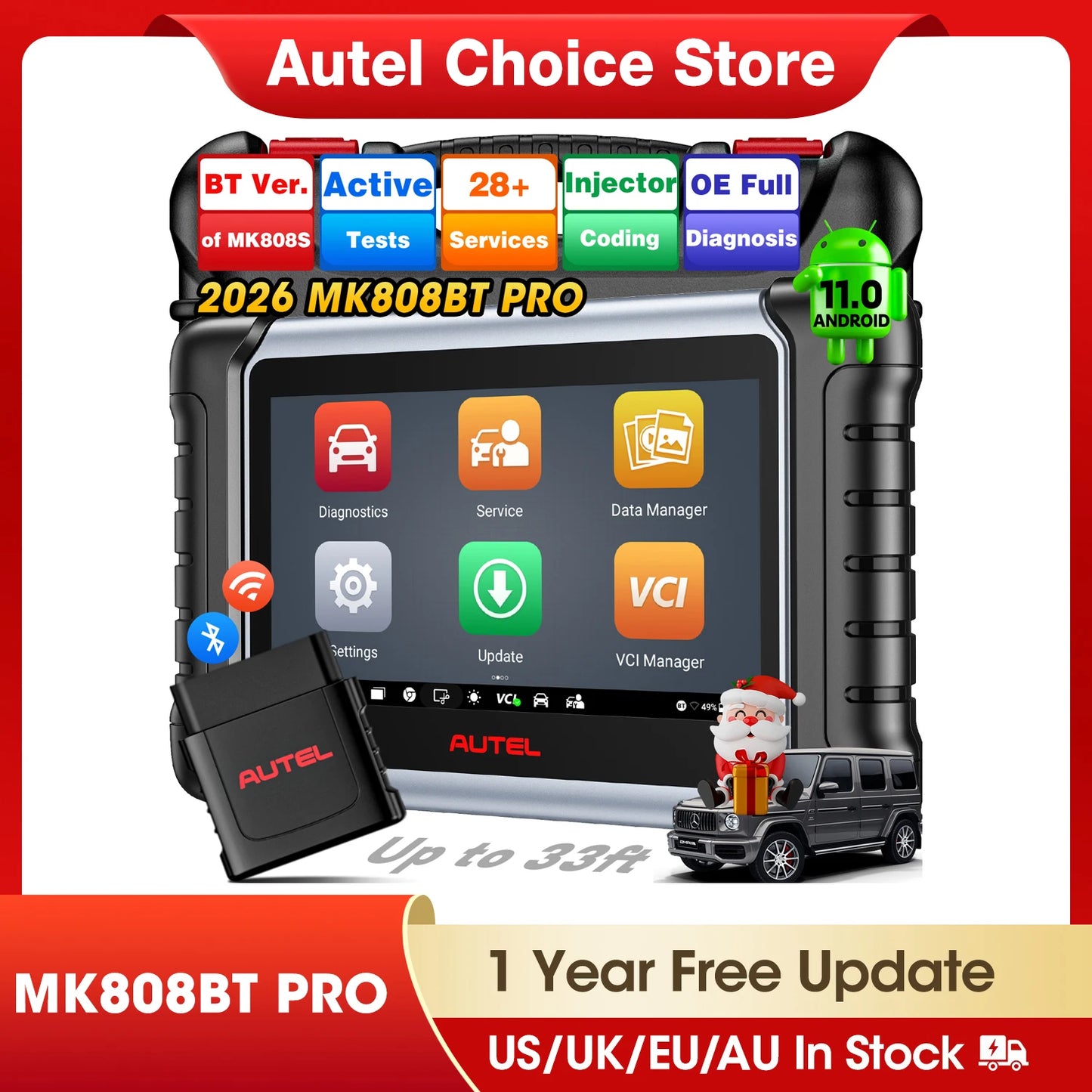 Autel MK808BT PRO Scan Tool w/Bluetooth