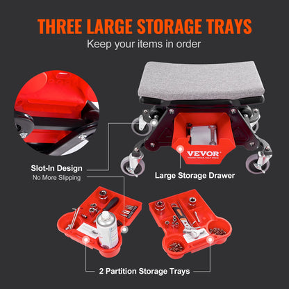 Heavy Duty Roller Creeper Seat for Home Garage