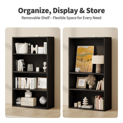 3-4 Tier Wooden Shelf Bookcase