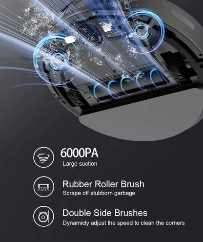 Robot Vacuum Cleaner and Mop Combo for Pet Hair
