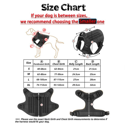 Tactical Dog Harness, Collar, and Leash