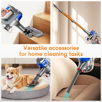 Cordless Handheld Vacuum Cleaner with High Power Suction, Wet and Dry